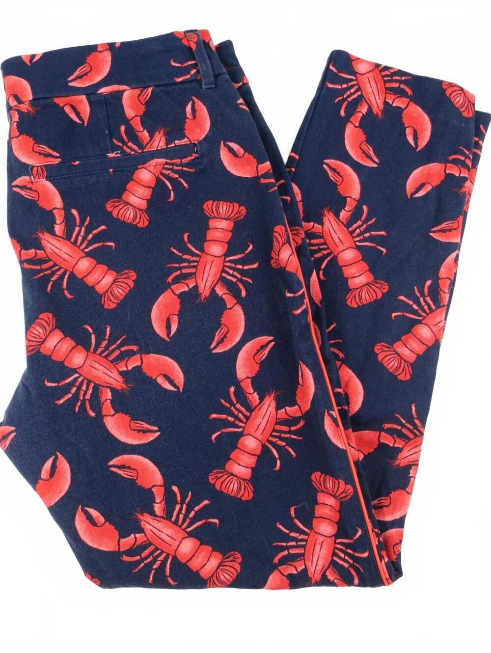 Old Navy Pixie Pants in Blue with Lobsters Womens 8